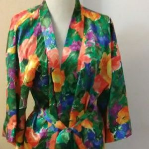Victoria Secrets Satin Floral Robe Size P